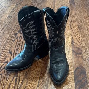 Tecovas Black Leather Cowboy Boots